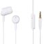 Weiße In-Ear-Kopfhörer mit Kabel und Klinkenstecker