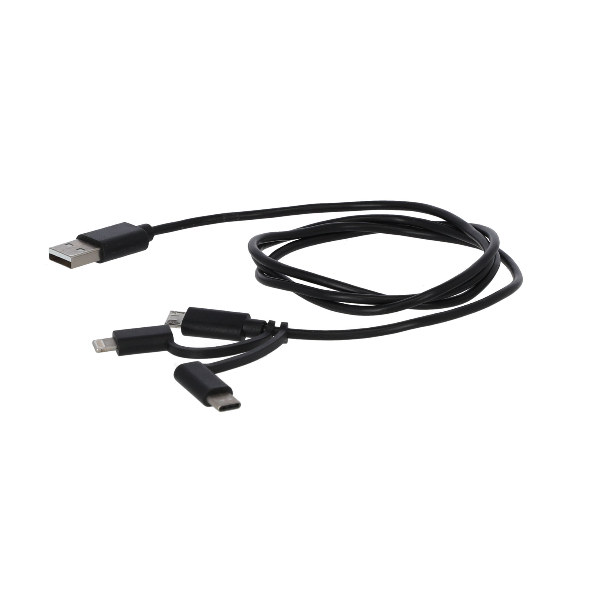 Multi-Ladekabel 3-in-1 schwarz 1 m + product picture