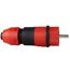 Roter Schuko-Stecker mit schwarzem Griff