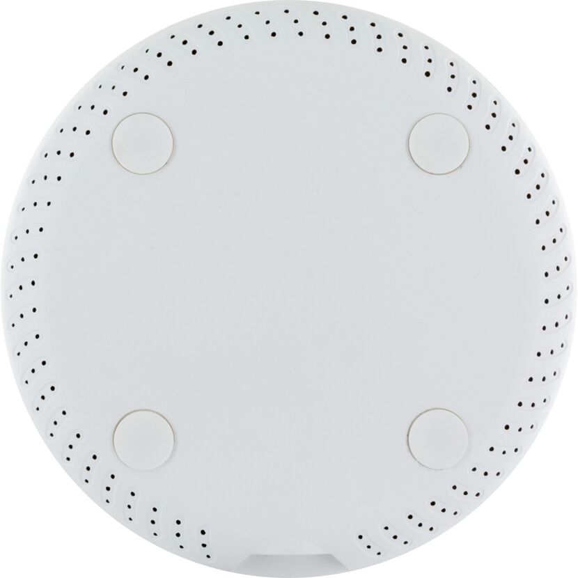 Unterseite einer weißen, runden Wireless-Ladeplatte