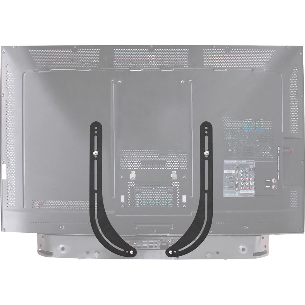 Rückseite eines Fernsehers mit Soundbarhalterung