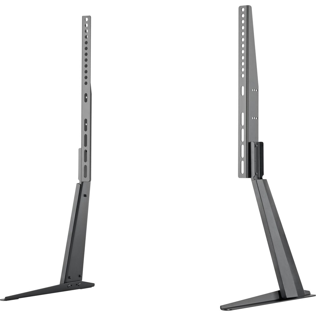 Zwei schwarze LED TV Standfüße