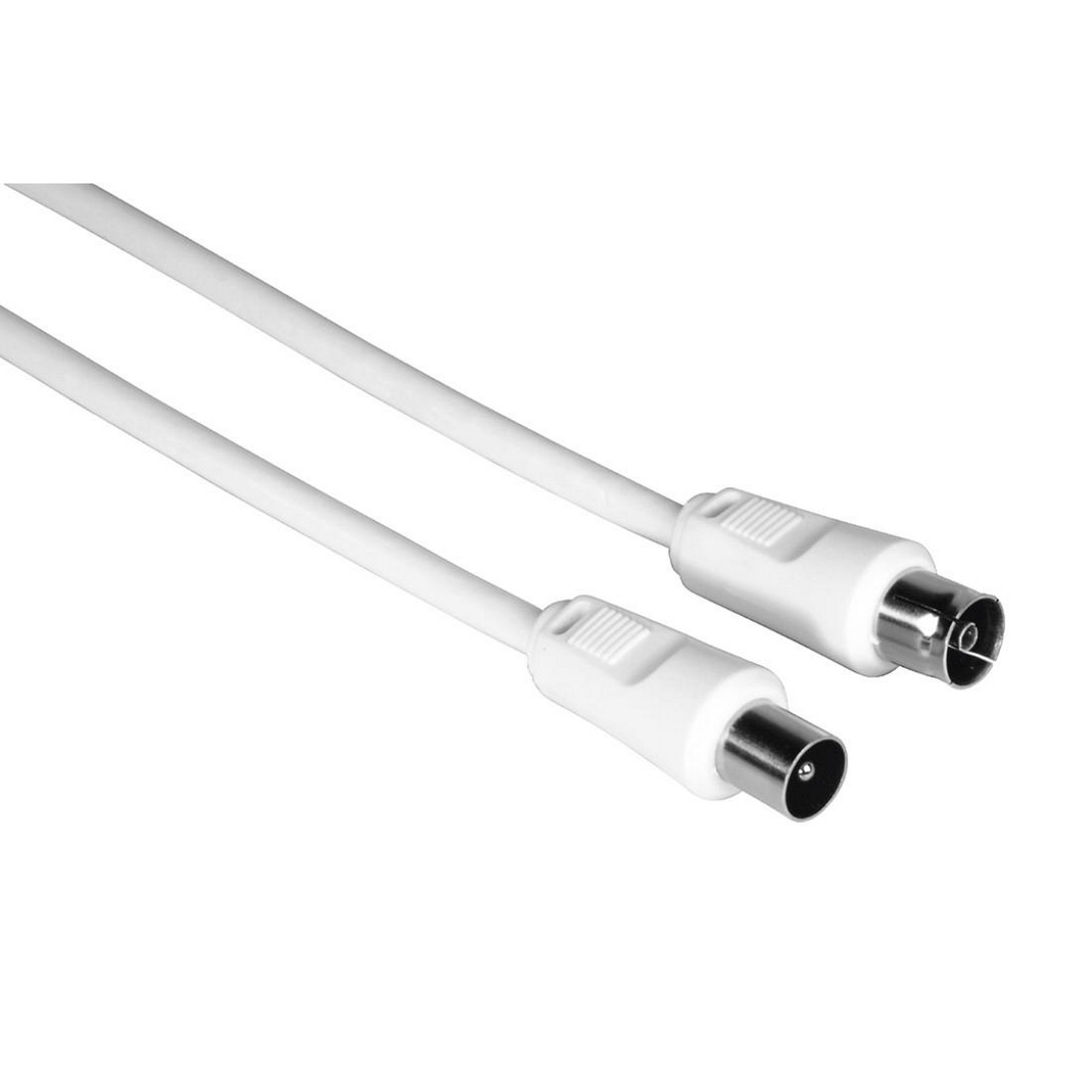 Antennen-Kabel weiß Koax-Stecker mit Koax-Kupplung 1,5 m + product picture
