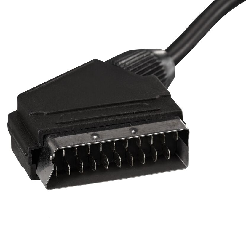 Ein schwarzer SCART-Verteiler