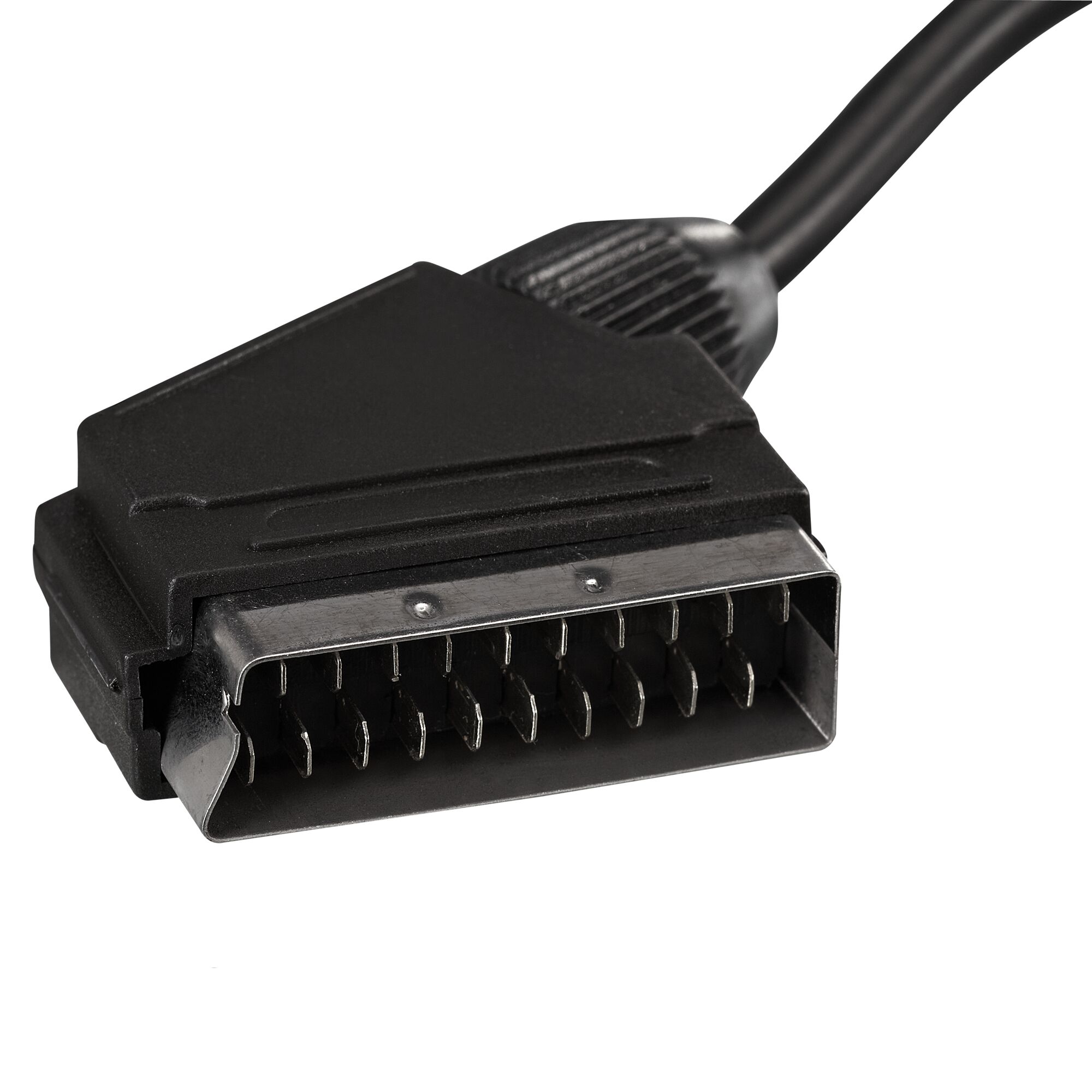 Ein schwarzer SCART-Verteiler