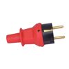 Roter Gummistecker mit Knickschutz und Schutzart IP44