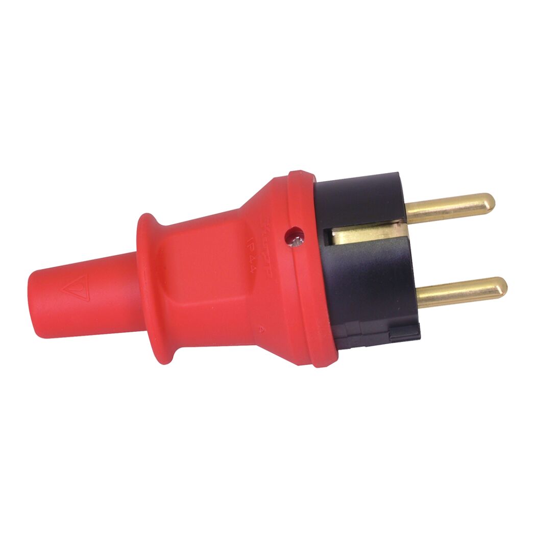 Roter Gummistecker mit Knickschutz