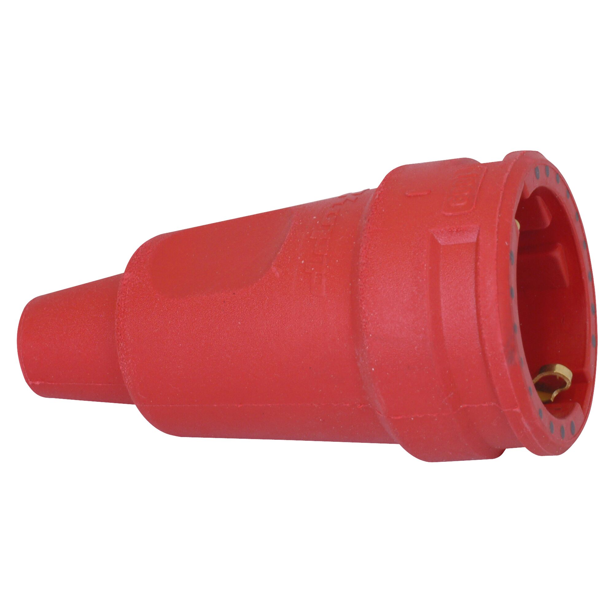 Rote Vollgummi-Kupplung mit Knickschutztülle