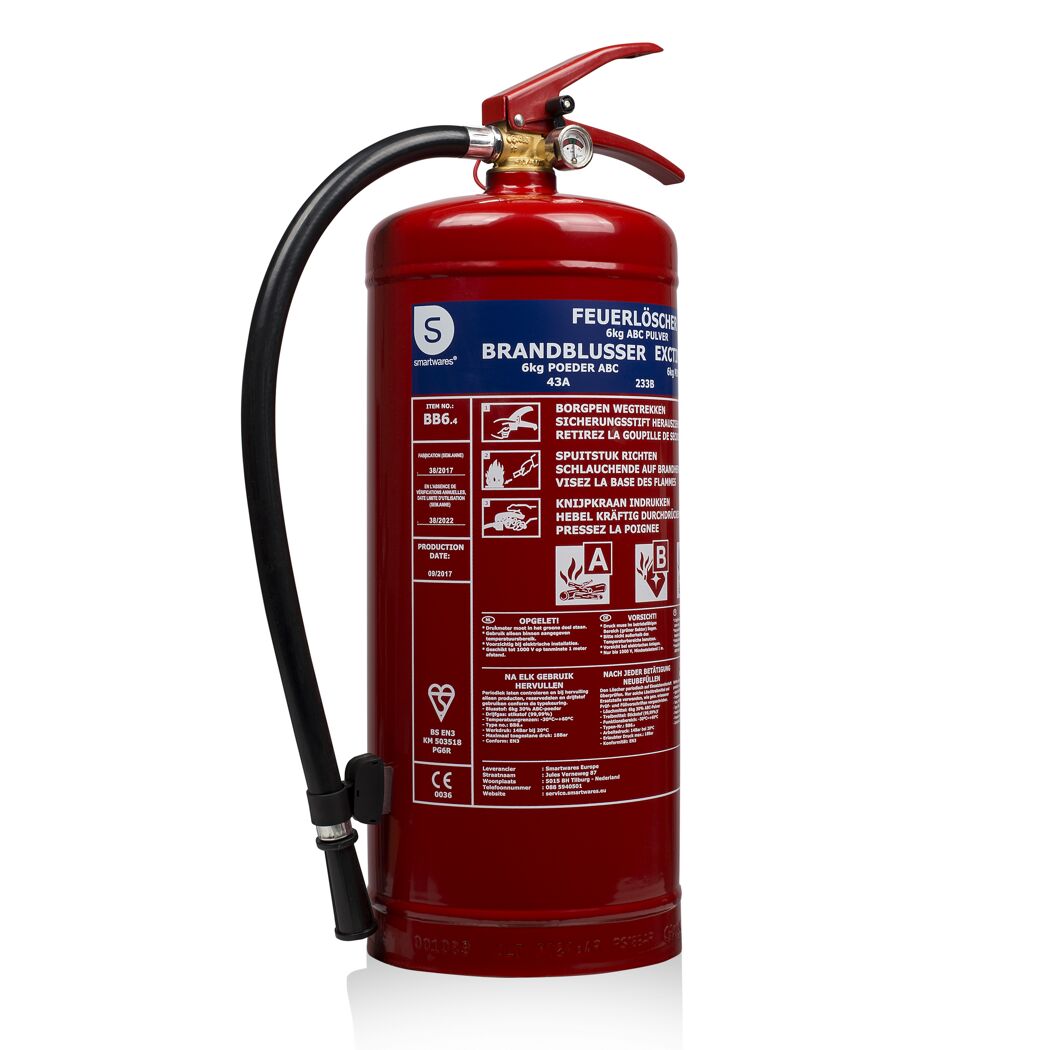 Feuerlöscher von Smartwares, 6 kg, rot