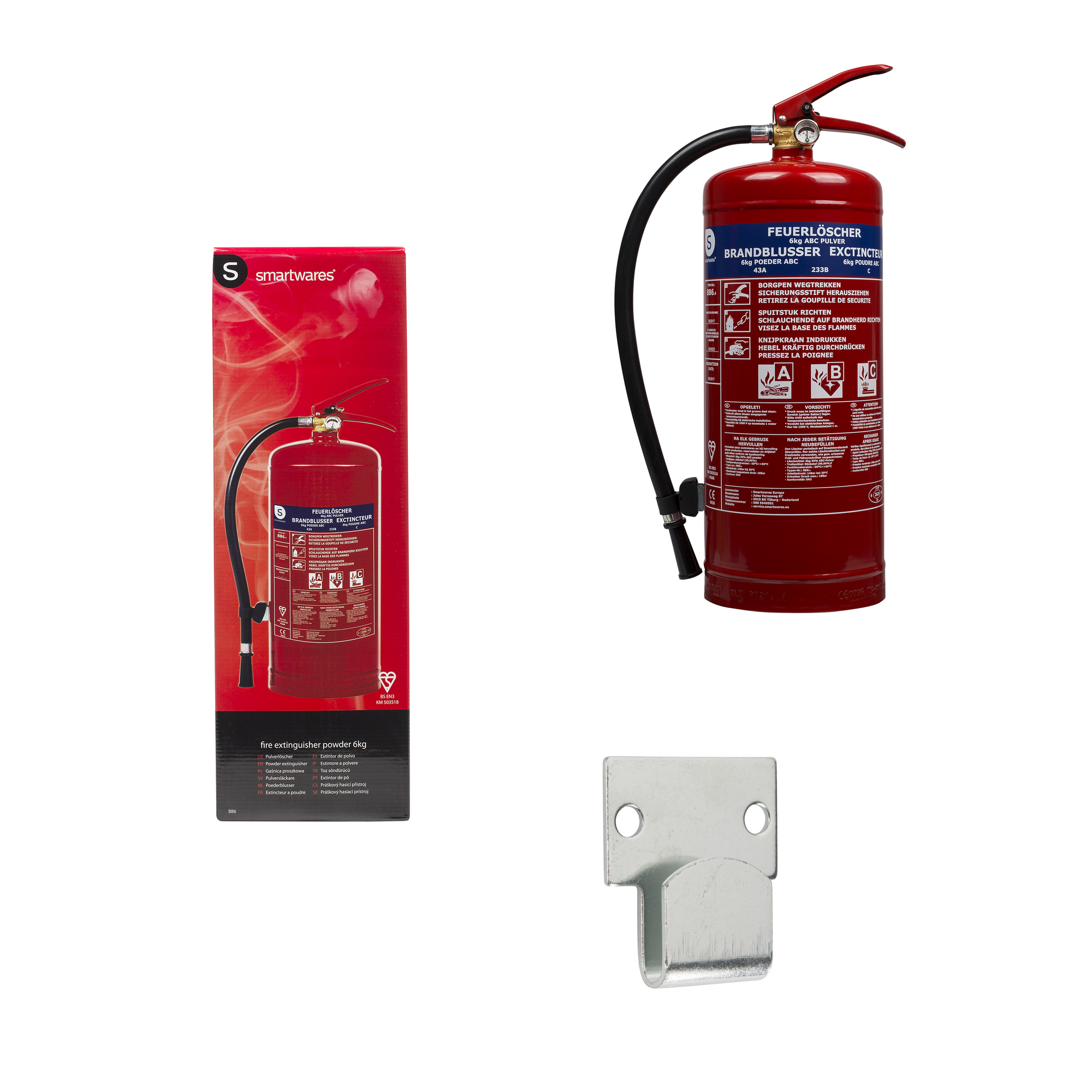 Feuerlöscher 6 KG Pulver inkl. Wandhalterung, Feuerwehr, Ausrüstung, Unsere Produkte