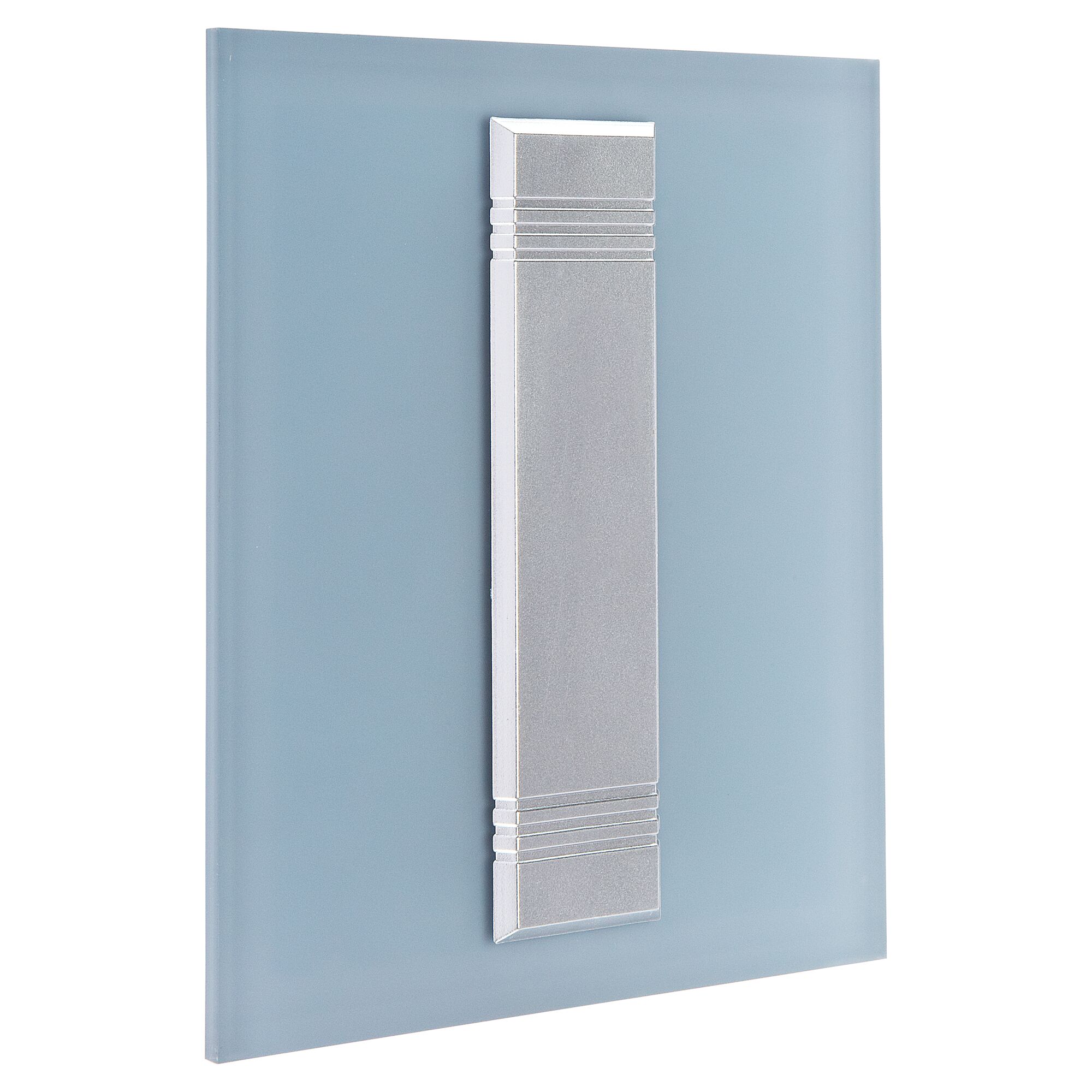 Chorus Gong, silber, auf blauer Acrylplatte