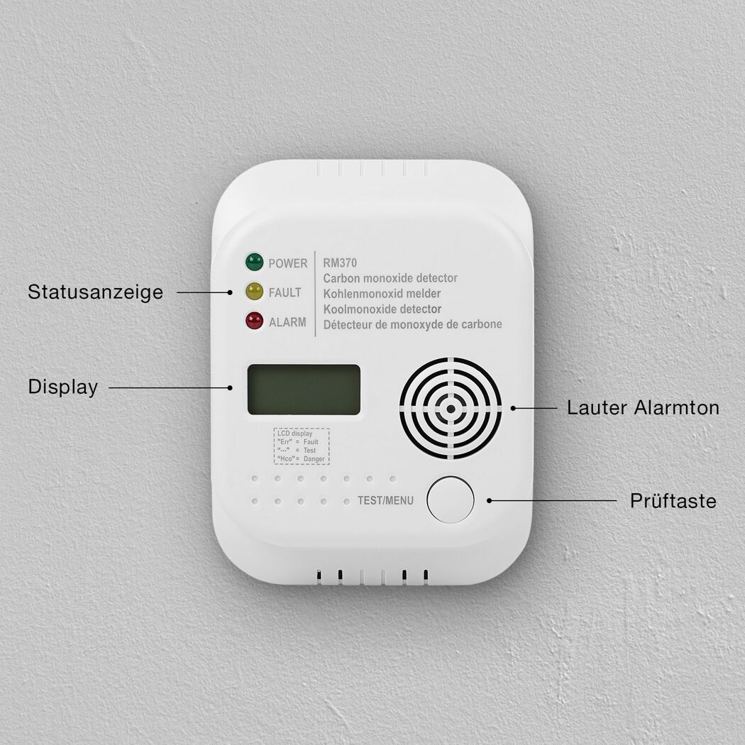 Kohlenmonoxidmelder RM370 mit Display