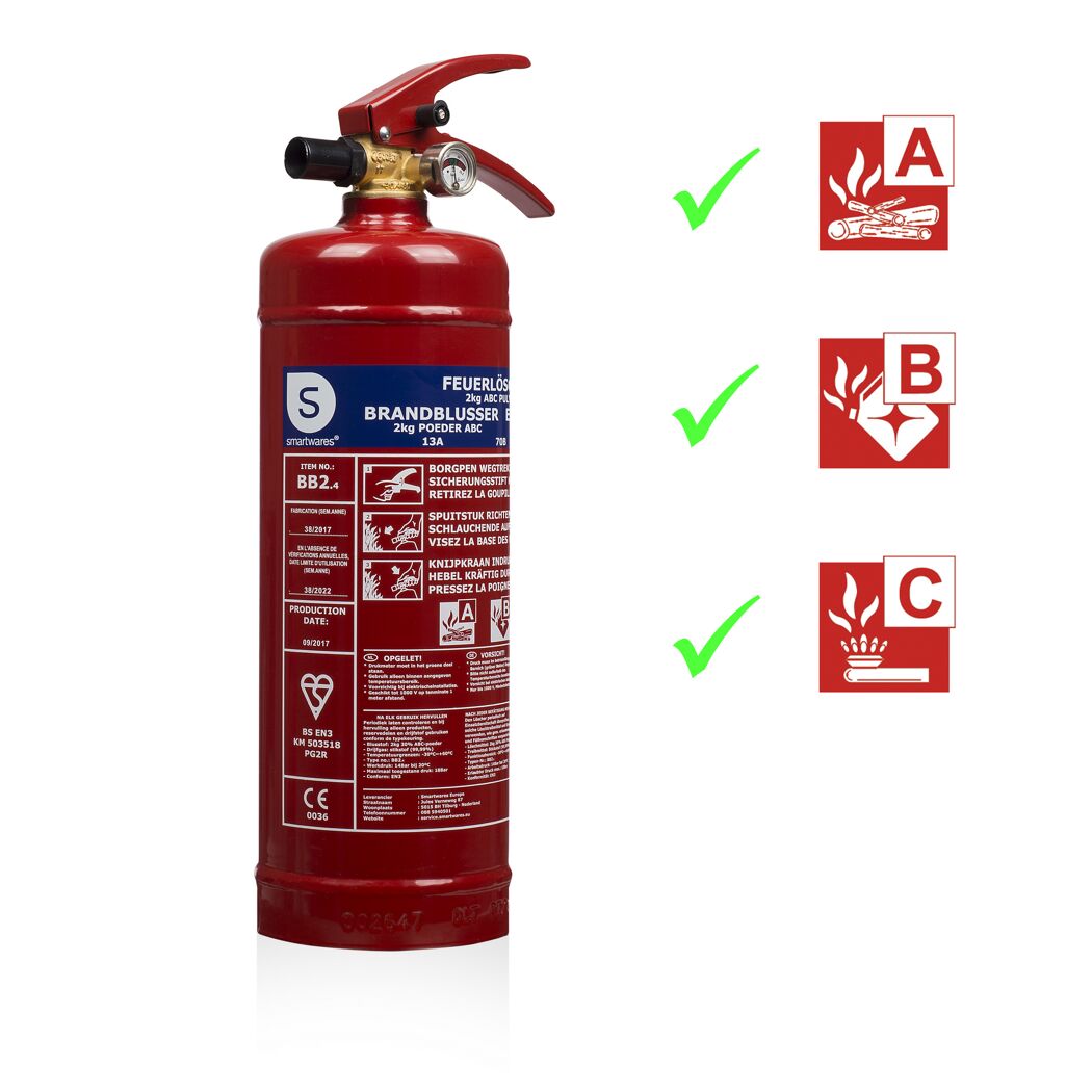 Feuerlöscher 2 kg ABC-Pulver