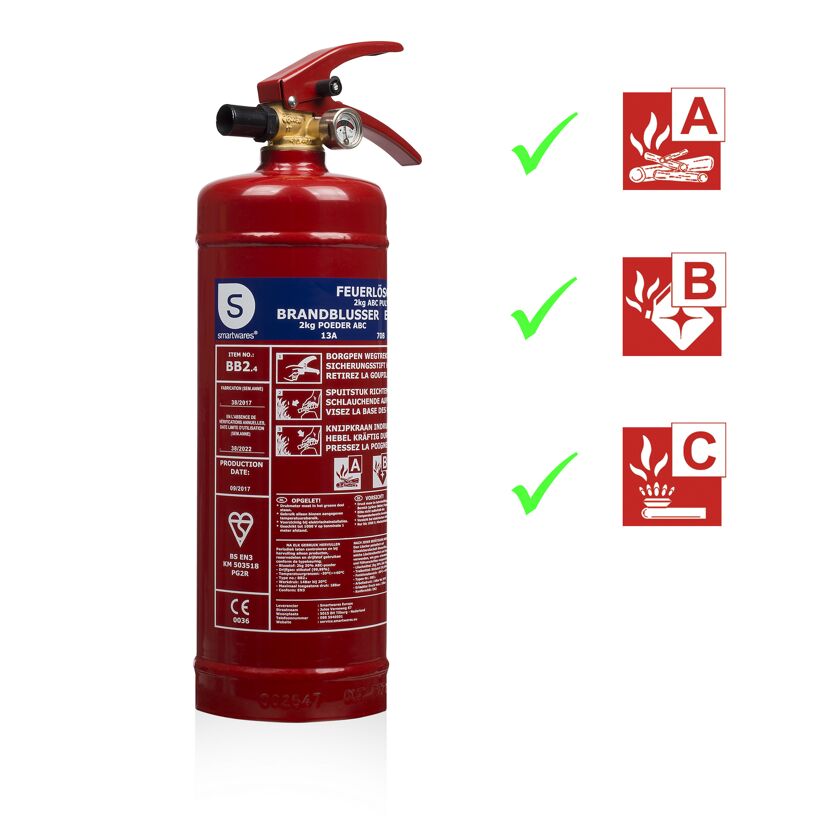 Feuerlöscher 2 kg ABC-Pulver