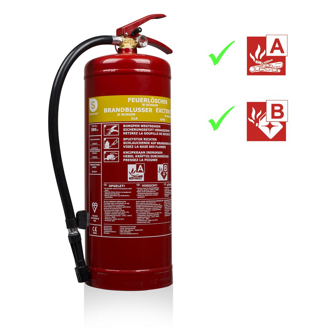 Feuerlöscher 6l Schaum A, B