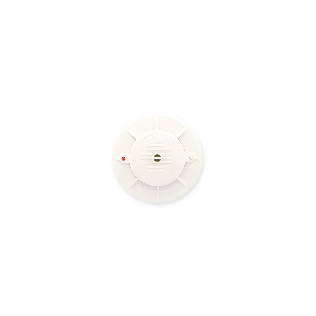 Weißer Rauchmelder mit roter LED