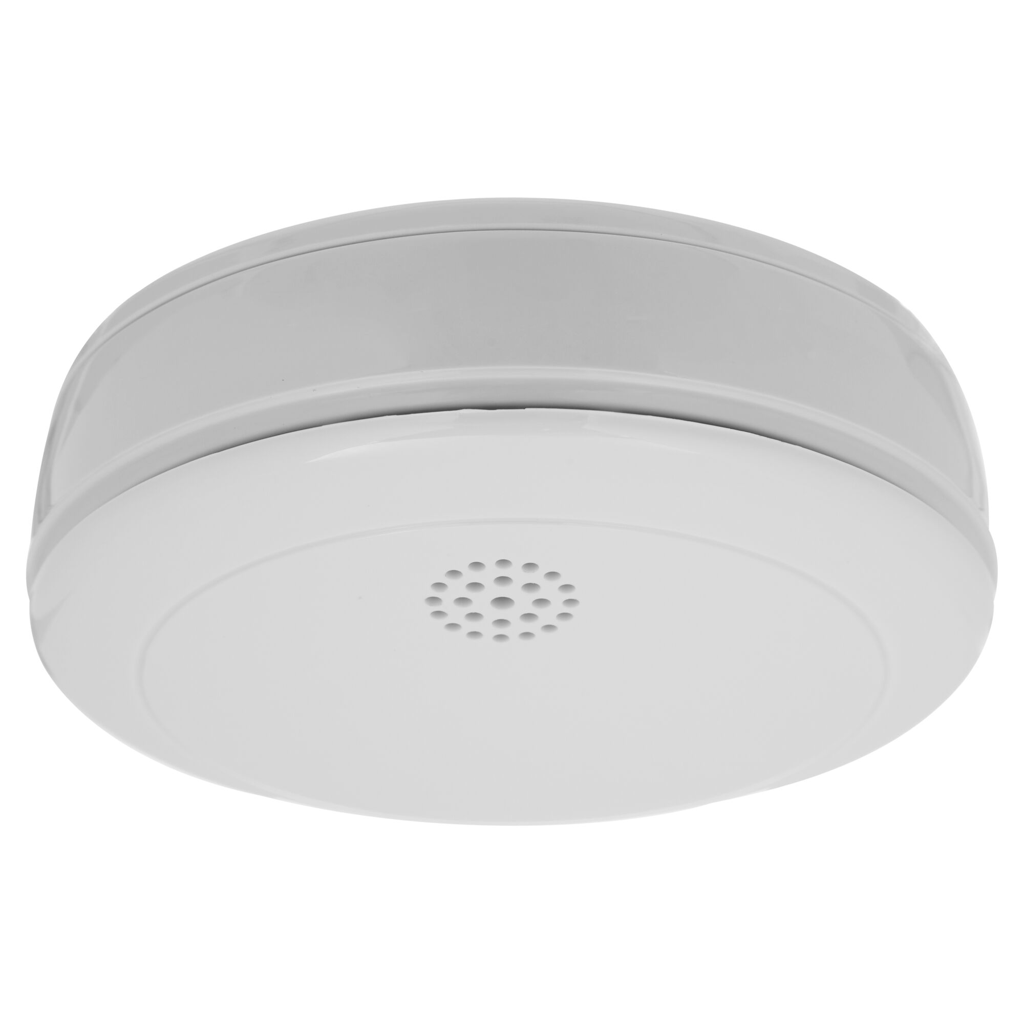 Weißer Rauchmelder mit runden Lüftungsschlitzen
