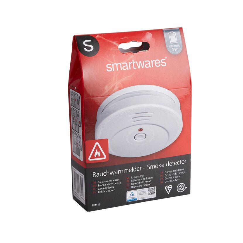 Smartwares Rauchwarnmelder in Verpackung