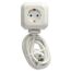 Steckdosenwürfel 4-fach mit 2 USB-Anschlüssen weiß 1,4 m