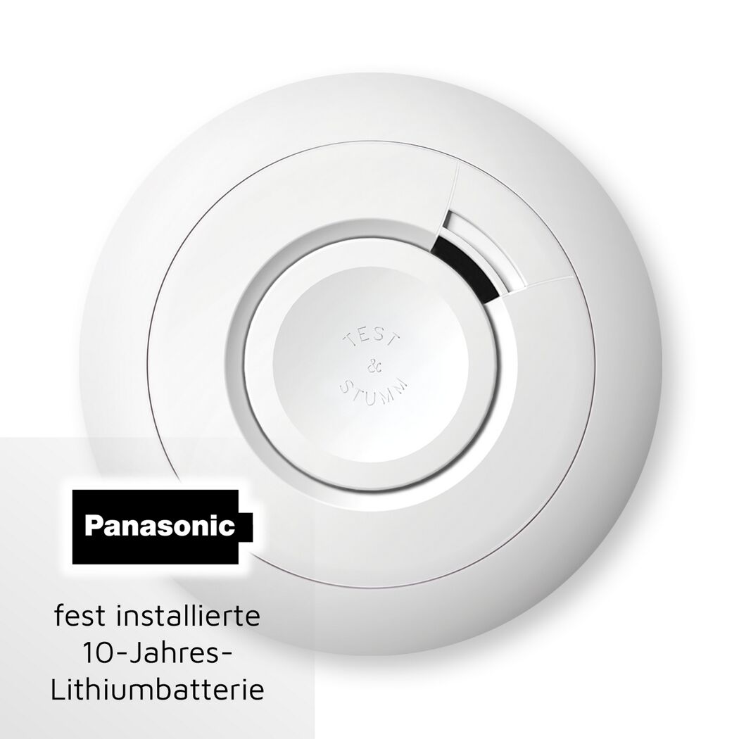 Funkrauchmelder 'Ei650RF' mit 10-Jahres-Batterie