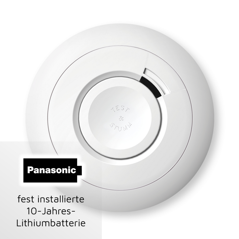 Funkrauchmelder 'Ei650RF' mit 10-Jahres-Batterie