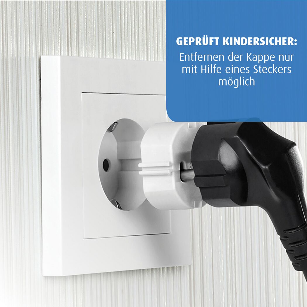 Kindersicherung für Steckdose mit Stecker entfernen