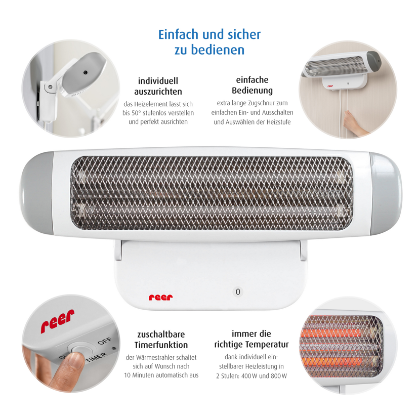 reer Wärmestrahler FeelWell weiß