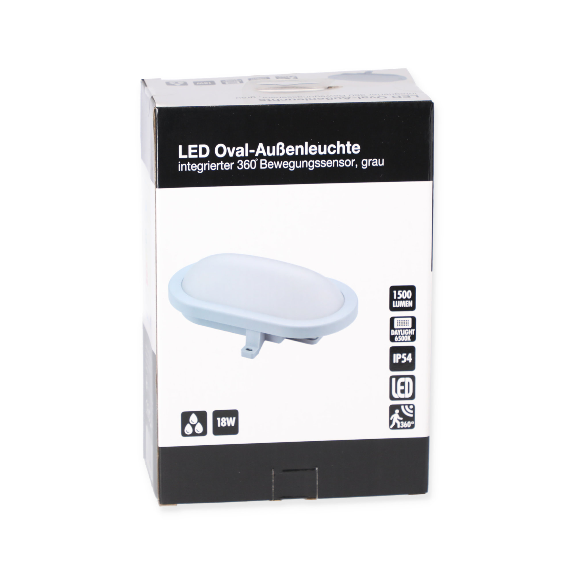 LED-Außenleuchte mit Bewegungsmelder grau 18 W 1500 lm 21,8 x 14,6 cm + product picture