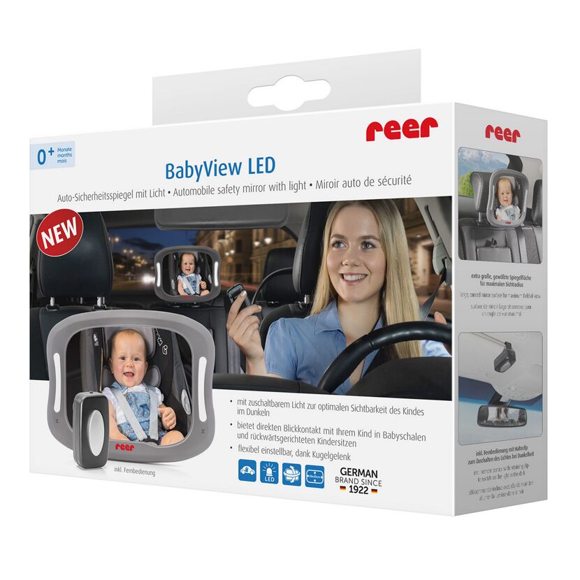 Reer BabyView LED Auto-Sicherheitsspiegel mit Licht