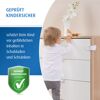 Schrank- und Schubladensicherung weiß klebbar, 3 Stück