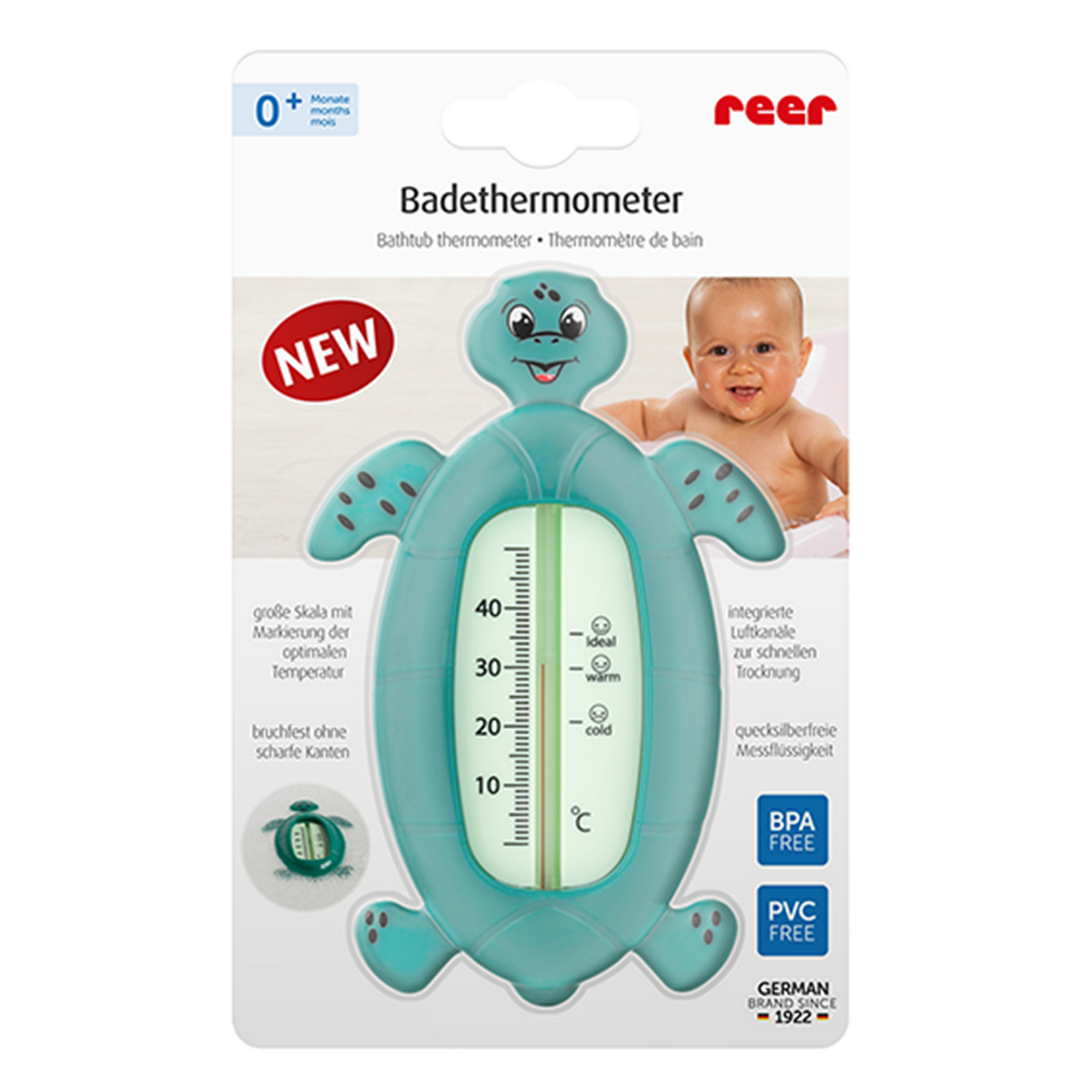 Badethermometer 'Schildkröte' grün + product picture