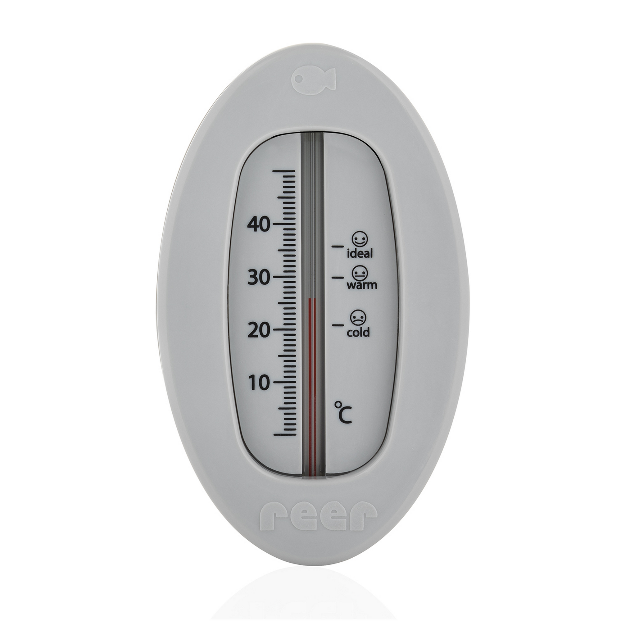Badethermometer grau oval + product picture
