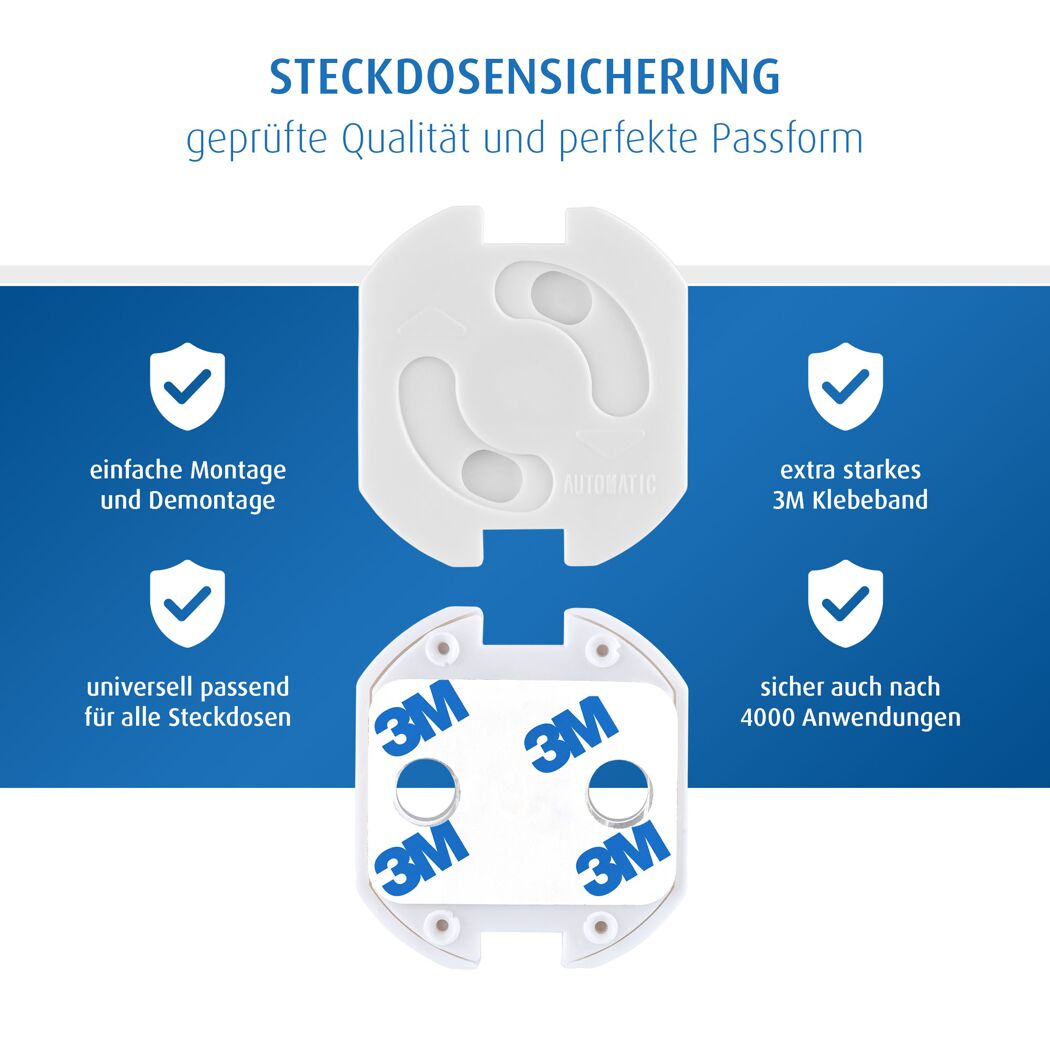 Steckdosenschutz weiß klebbar, 20 Stück