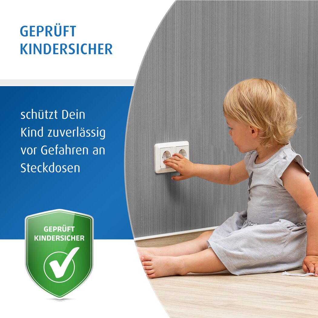 Steckdosenschutz weiß klebbar, 10 Stück