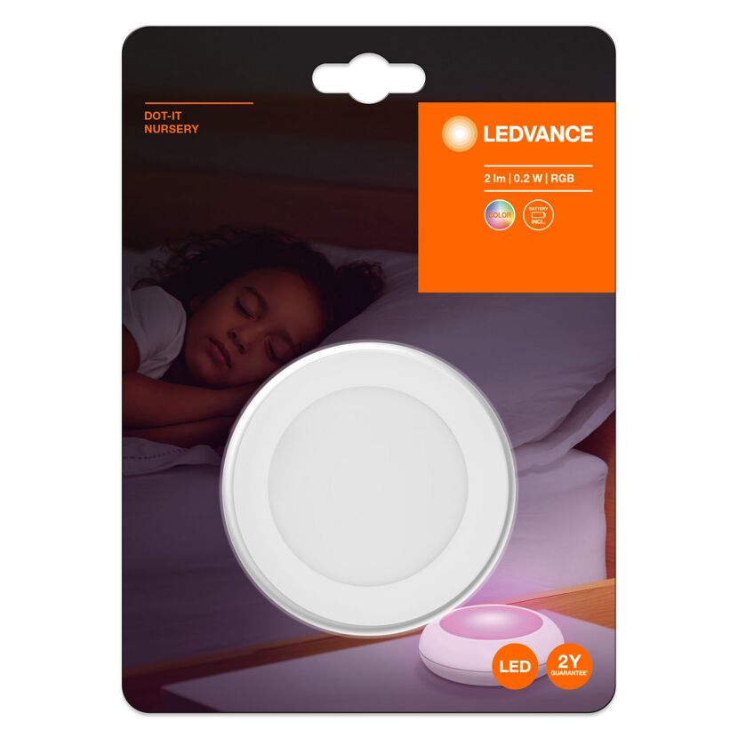 LEDVANCE DOT-IT Kindernachtlicht, 2 lm, 0,2 W, RGB