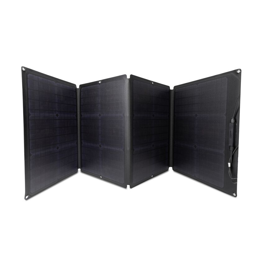 Schwarzes, faltbares Solarpanel
