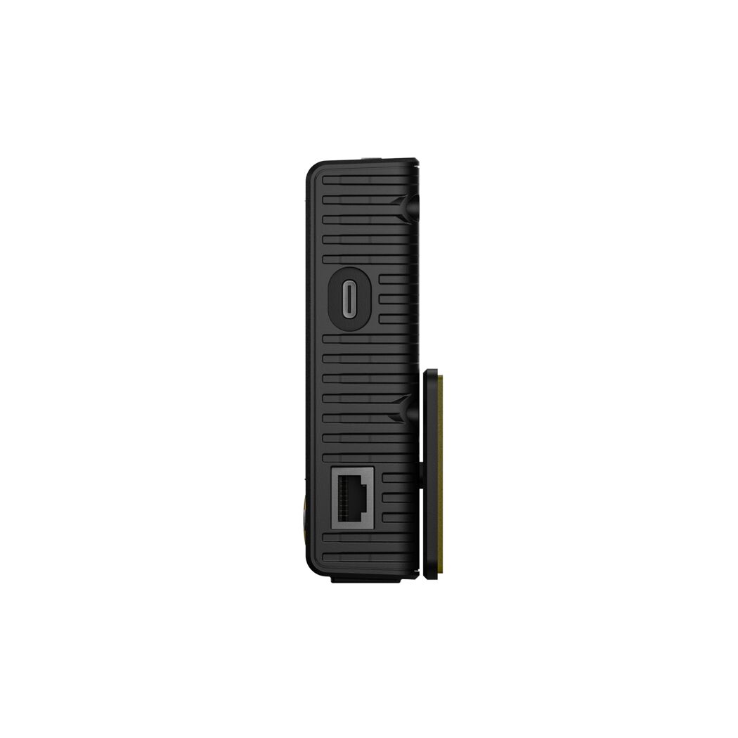 Schwarze Fernbedienung Bluetooth EF Seitenansicht