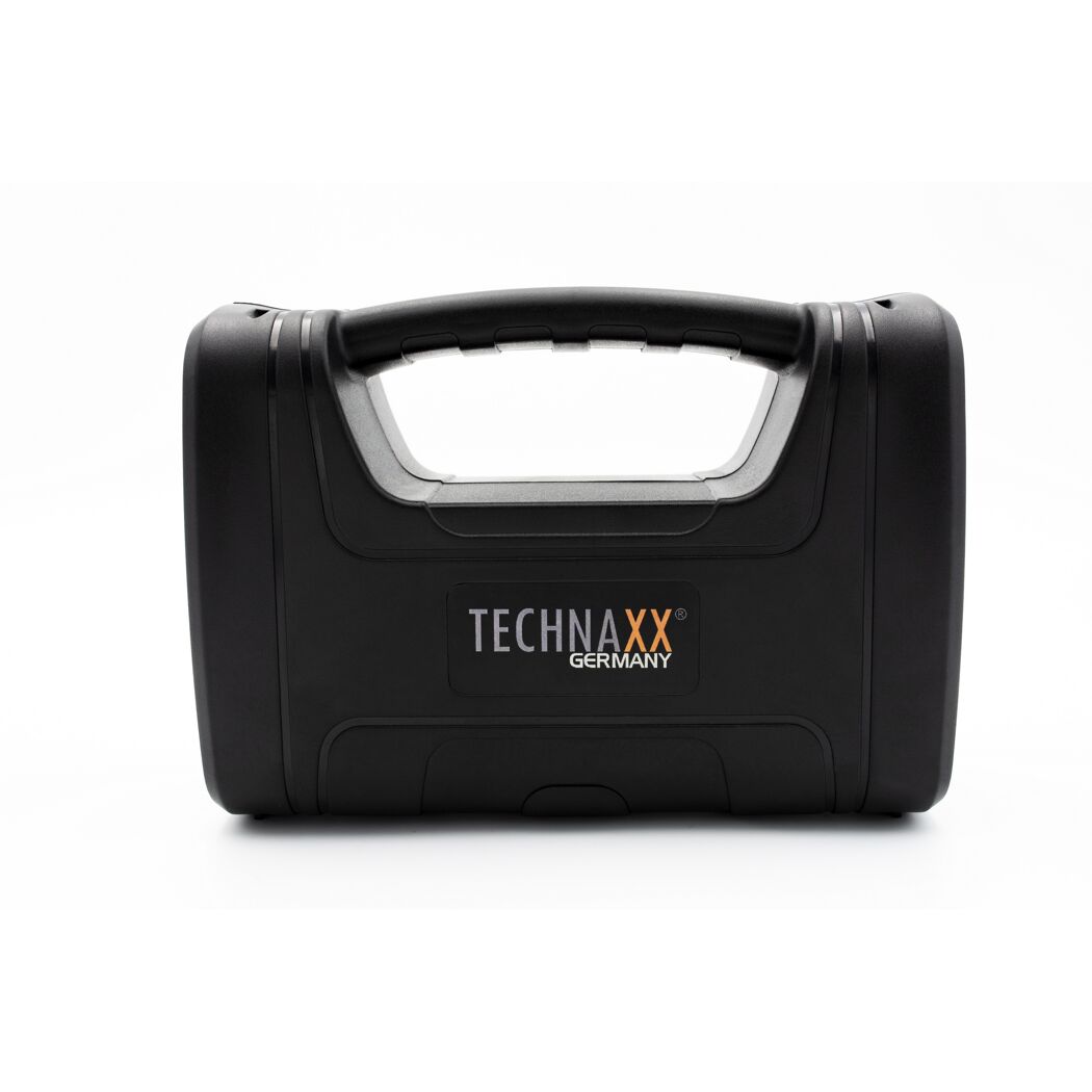 Schwarzer Solar Powerbank von Technaxx