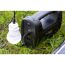 Solar Powerbank mit angeschlossener LED-Lampe