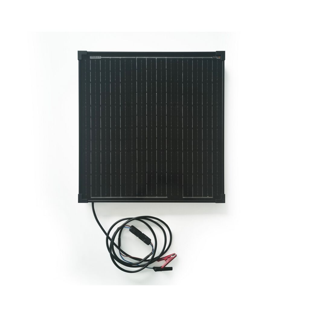 Solarpanel mit Kabel und Klemmen