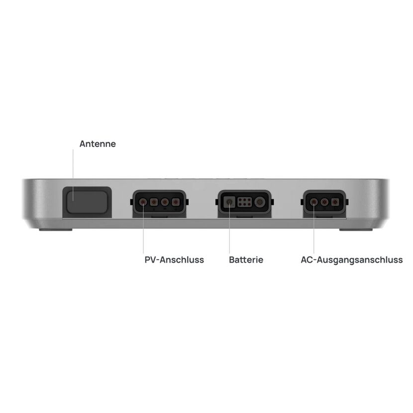 Anschlüsse des Wechselrichters Powerstream 600W