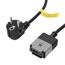 Netzkabel mit Stecker und AC-OUT-Buchse