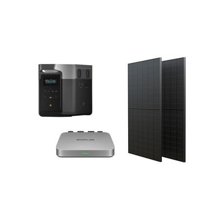 2. Bild von Balkonkraftwerk-Set '600 Delta Max' mit Powerstation Delta Max, PowerStream 600 W und 2 Solarpanele je 400 W