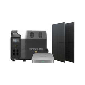 Balkonkraftwerk-Set '600 Delta Pro' mit Powerstation Delta Pro, PowerStream 600 W und 2 Solarpanele je 400 W