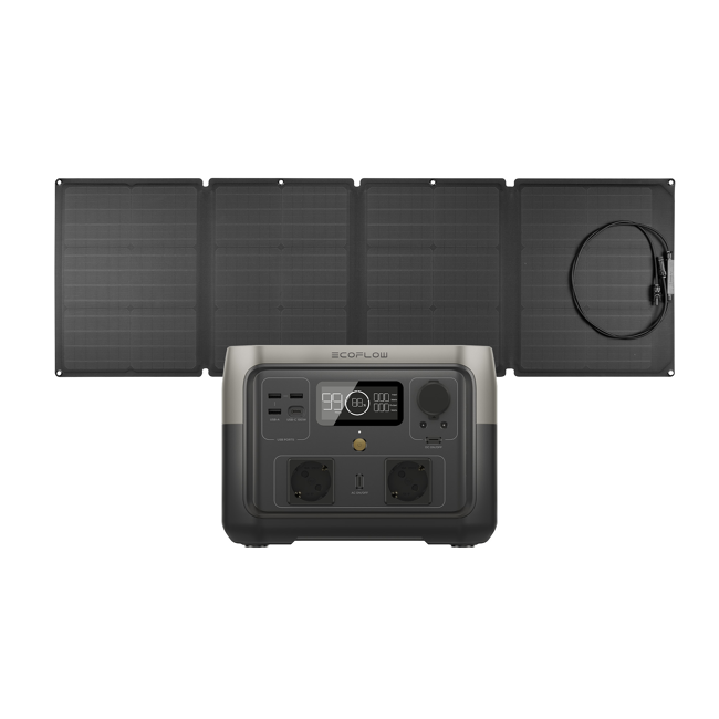 Bild von Powerstation 'River 2 Max' inklusive 110 W Solarmodul