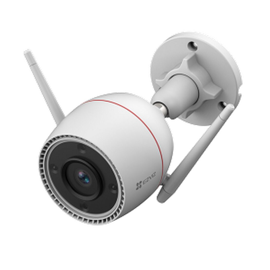 Weiße EZVIZ Outdoor-Kamera mit zwei Antennen