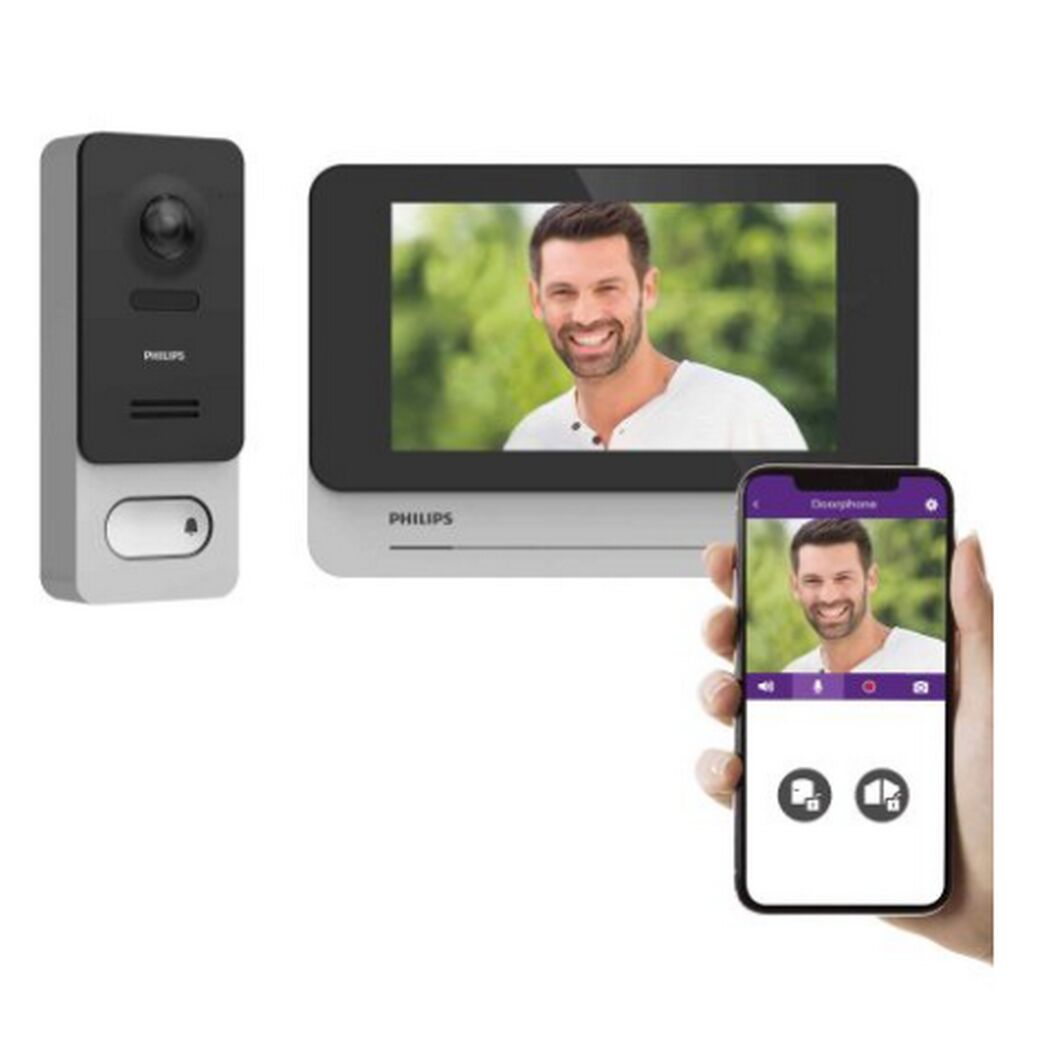 Philips WelcomeEye Link Video-Türsprechanlage und Smartphone