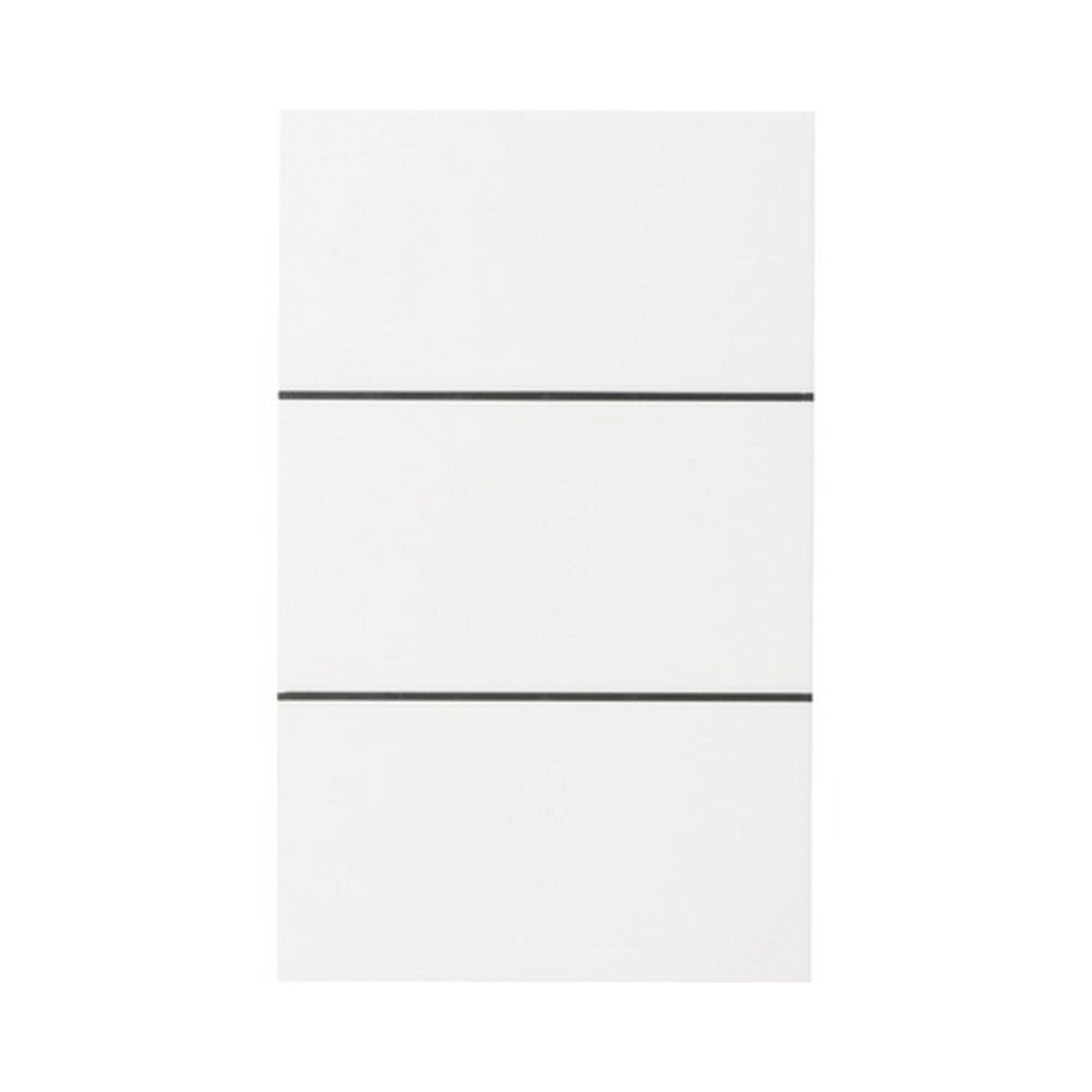 Weißer Gong mit zwei schwarzen Streifen.