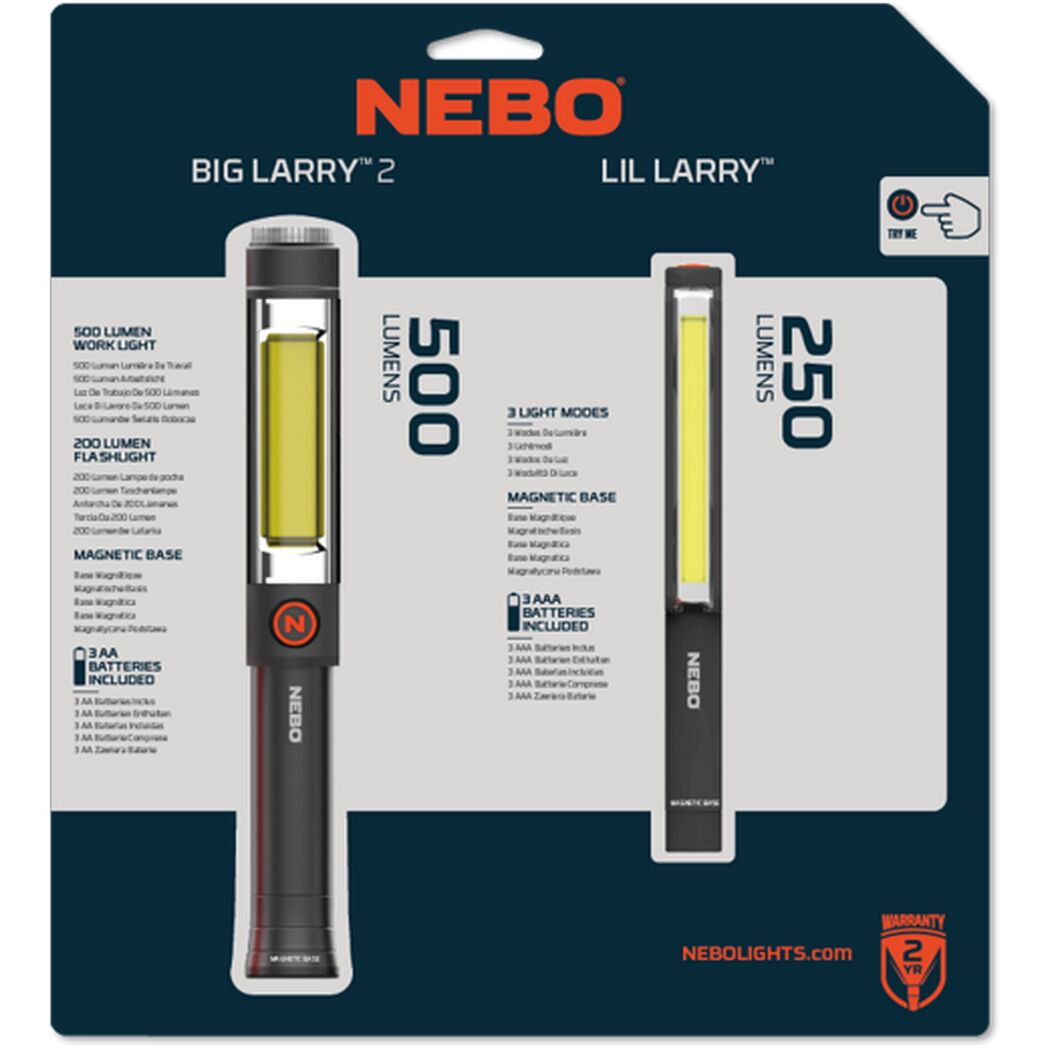 NEBO Big Larry 2 und Lil Larry LED-Taschenlampen