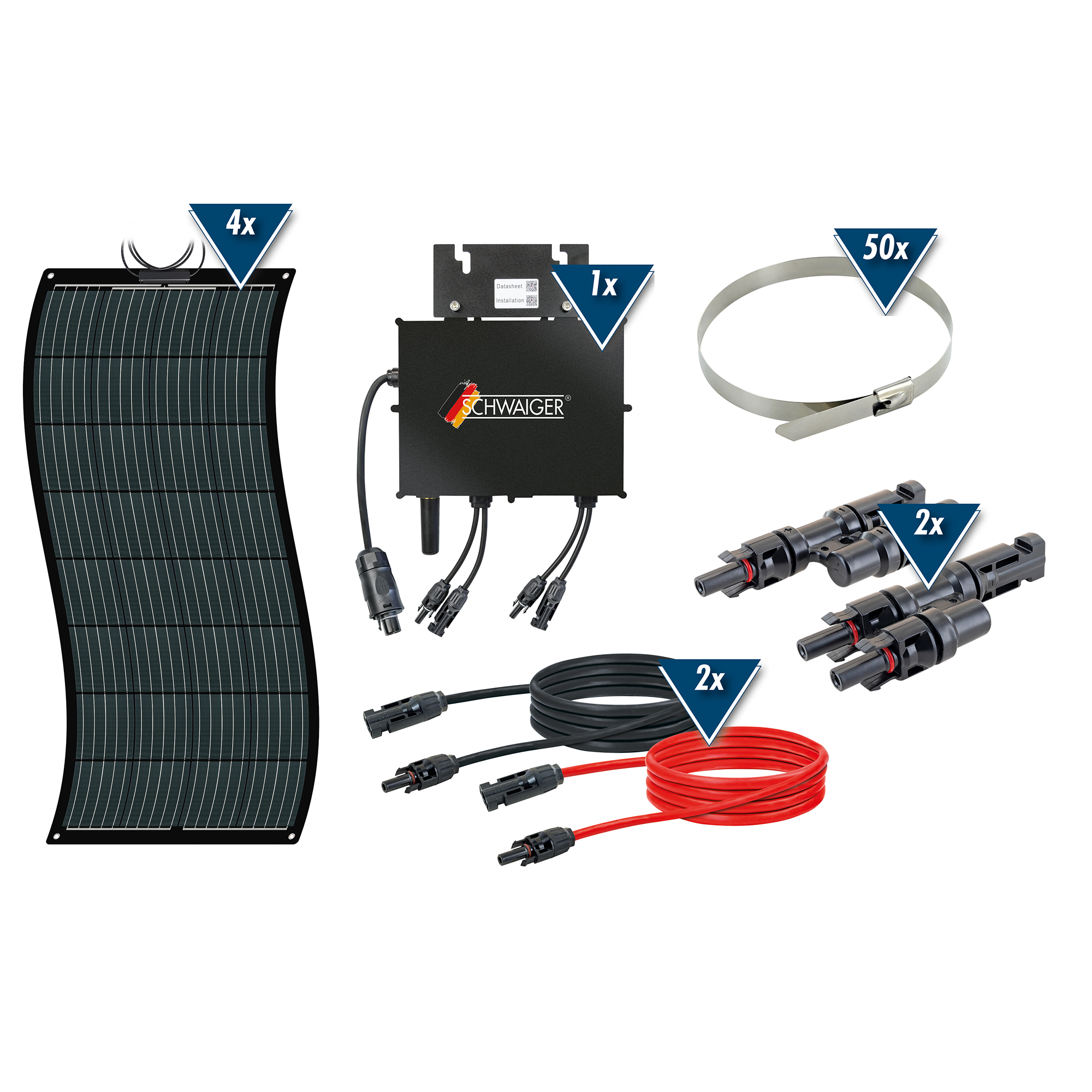 Solarmodul-Set 4 x 200 W flexibel